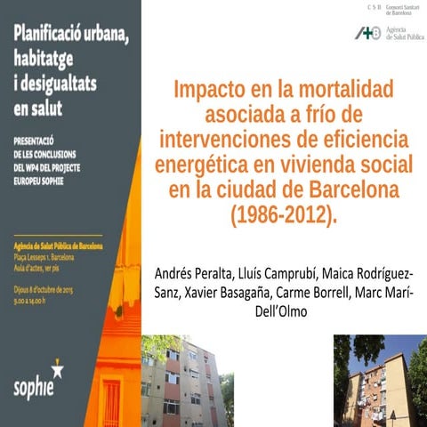 Impacto en la mortalidad asociada a frío de intervenciones de eficiencia ener...