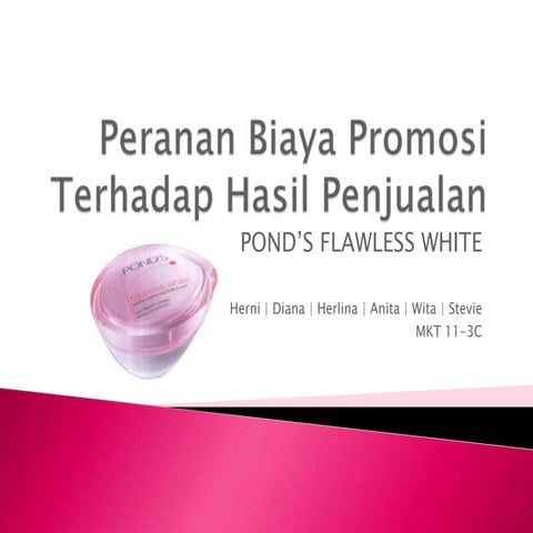 Peranan Biaya Promosi Terhadap Hasil Penjualan