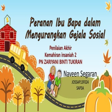 Peranan ibu bapa dalam mengurangkan gejala sosial