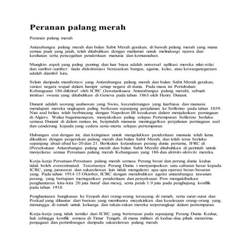 Peranan palang merah