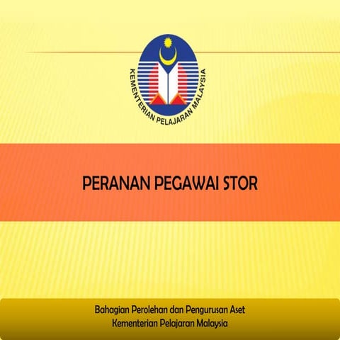 Peranan pegawai stor