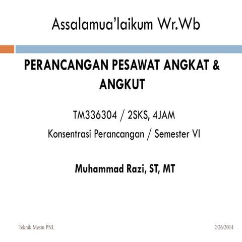 Perancangan pesawat angkat & angkut [autosaved]
