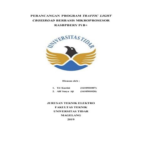 Perancangan traffic light crossroad berbasis mikroprosesor rasbpbery pi b