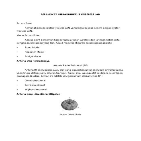Perangkat Infrastruktur Wireless LAN 