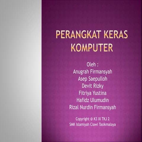 Perangkat keras komputer (input-output-proses) | PPTX