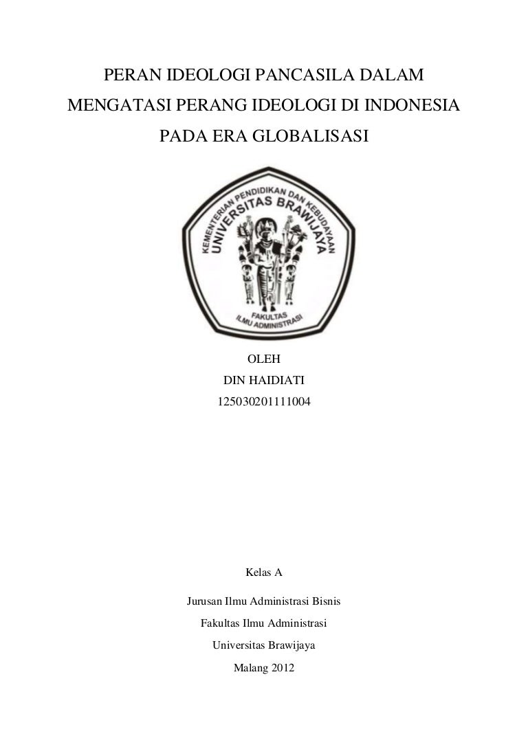 Peran Ideologi Pancasila Dalam Mengatasi Perang Ideologi Di Era Globa