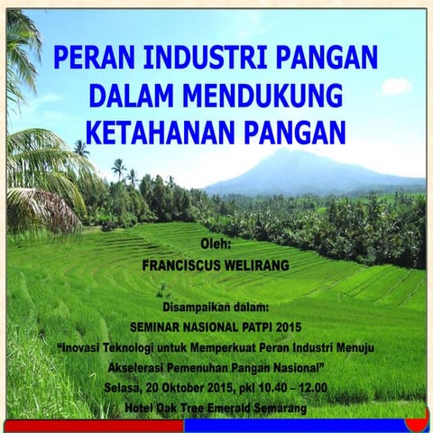 Peran Industri Pangan dalam Mendukung Ketahanan Pangan