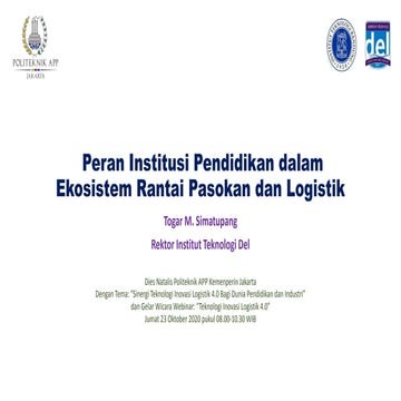 Peran Institusi Pendidikan Dalam Ekosistem Rantai Pasokan