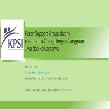 Peran mental health support group | PPTX