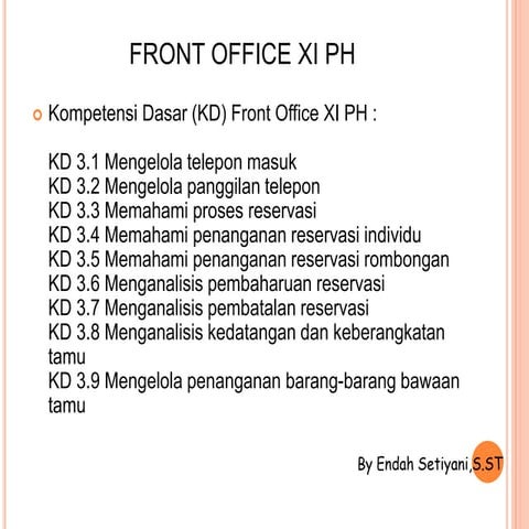 PERAN PENTING FRONT OFFICE.pptx