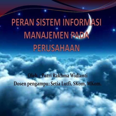 Peran sistem informasi manajemen pada perusahaan