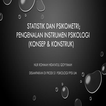 Peran statistik dalammmmmmmmmmmmmm psikometri.pptx