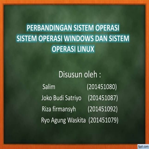 Perbandingan sistem operasi windows dan linux