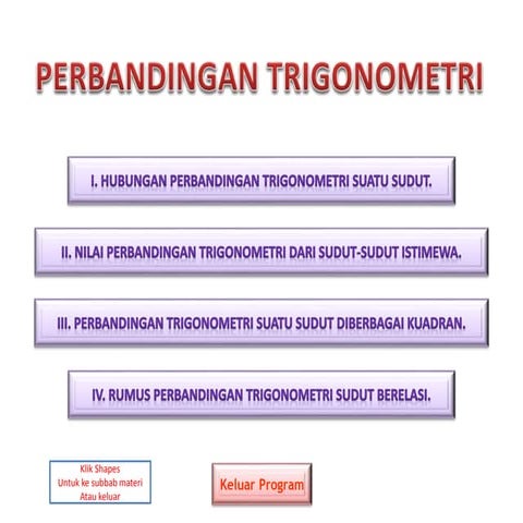 Presentasi ppt trigonometri kelas 10 kurikulum Merdeka | PDF