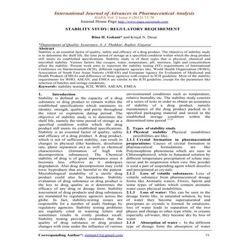 Perbandingan uji stabilitas