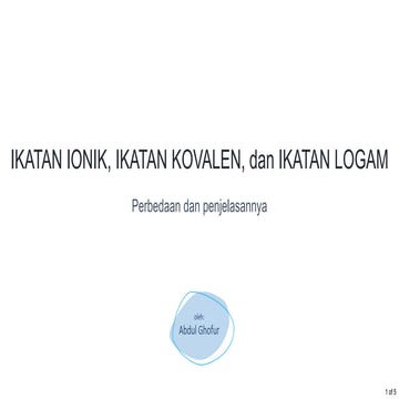 Perbedaan Ikatan Ionik, Ikatan Kovalen, dan Ikatan Logam