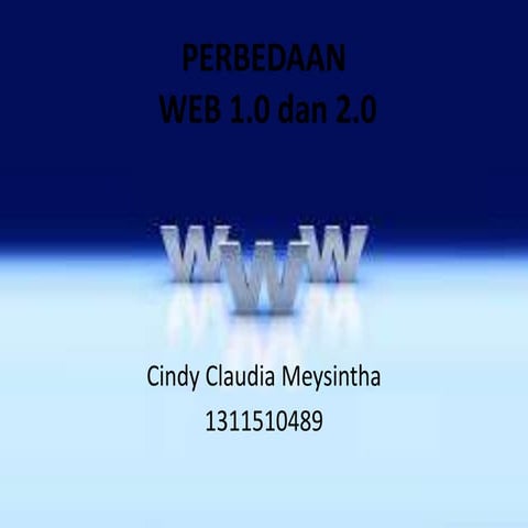 Perbedaan Web 1.0 dan 2.0