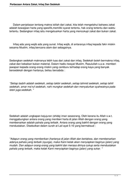 Infaq, Shodaqoh, dan Zakat | PPTX