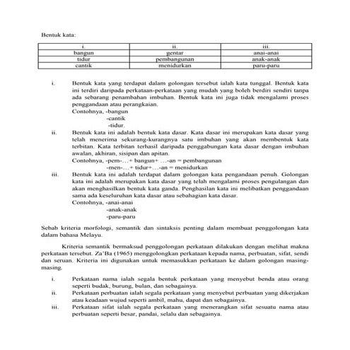 Perbezaan antara morfem dan kata