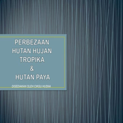 KT Thn 5 : Perbezaan hutan hujan tropika & hutanpaya