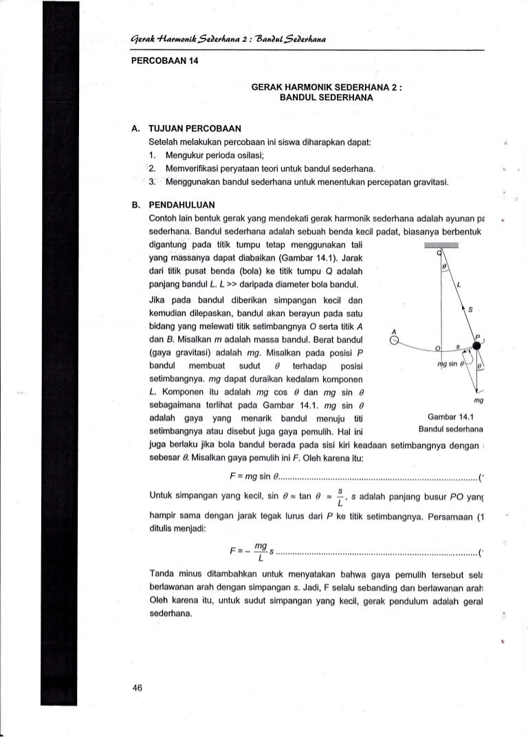 Perc 14 Gerak Harmonis Sederhana2 Bandul Sederhana