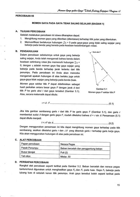 momen gaya dan momen inersia | PDF