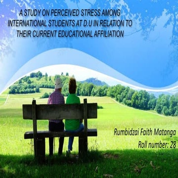 Perceived stress among international students at Dibrugarh University