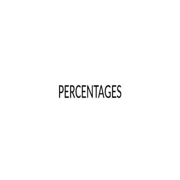 Percentage and rates powerpoint presentation | PPTX