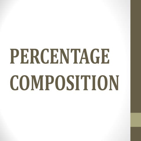 Percentage Composition