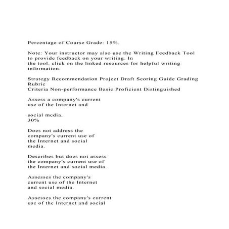Percentage of Course Grade 15.Note Your instructor may .docx