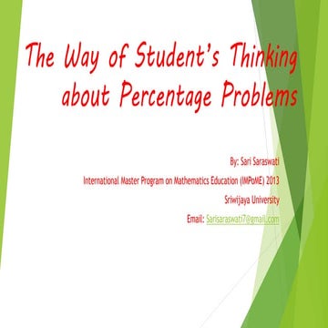 The Way of Student's Thinking