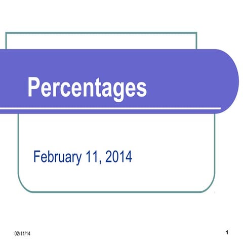 Percentages