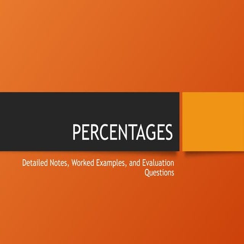 Percentage math basics | PPTX