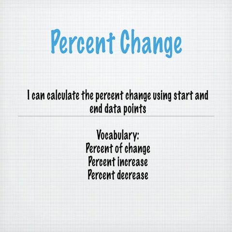 Percent change