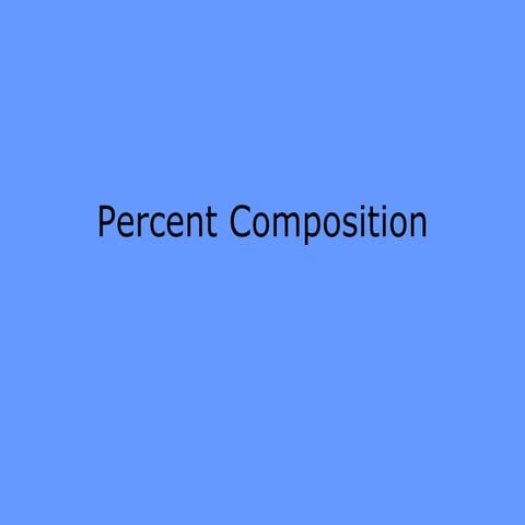Percent composition