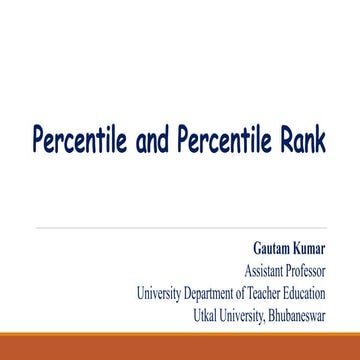 Percentile and percentile rank