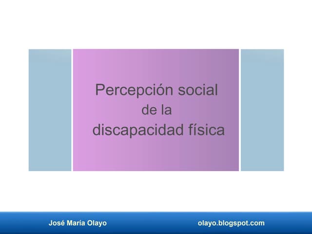 Percepción social de la discapacida...