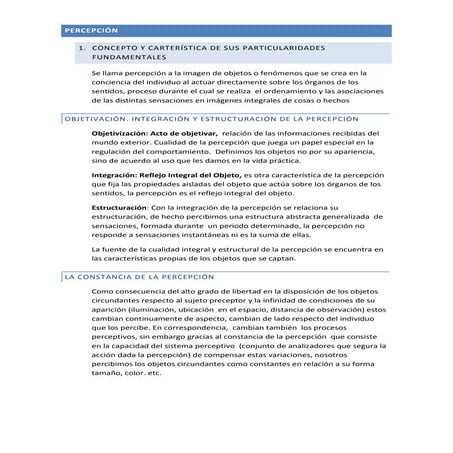 Tema: Percepción