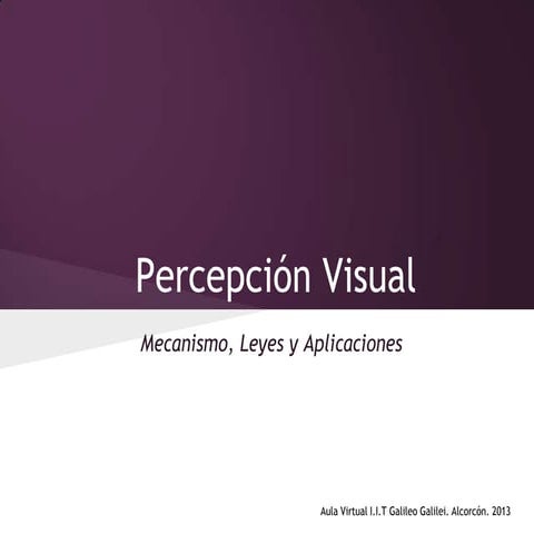 Percepción visual   leyes y ejemplos plásticos