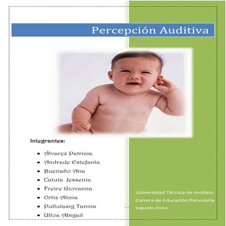 Percepcion auditiva  educacion inicial