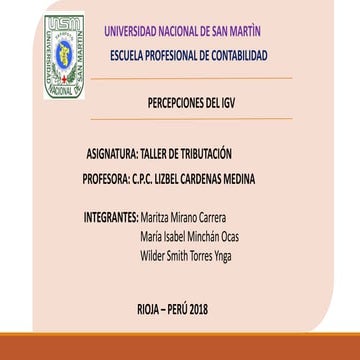 Percepciones del igv