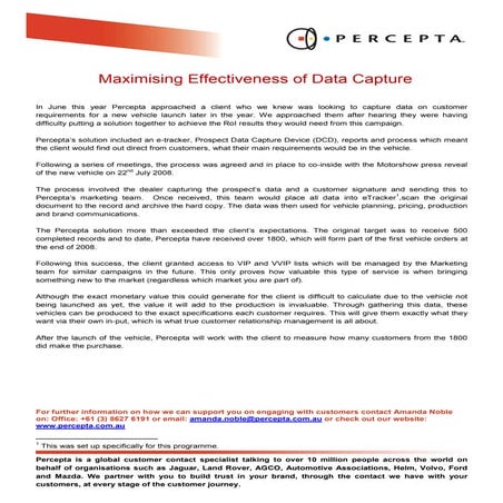 Percepta - Effectiveness of Data Capture.doc