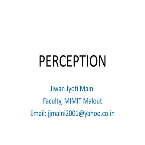 Perception