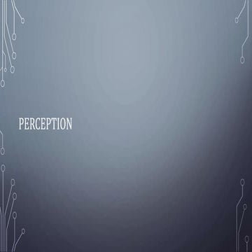 Perception.