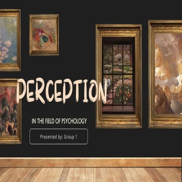 PERCEPTION PERCEPTION PERCEPTION PERCEPTION