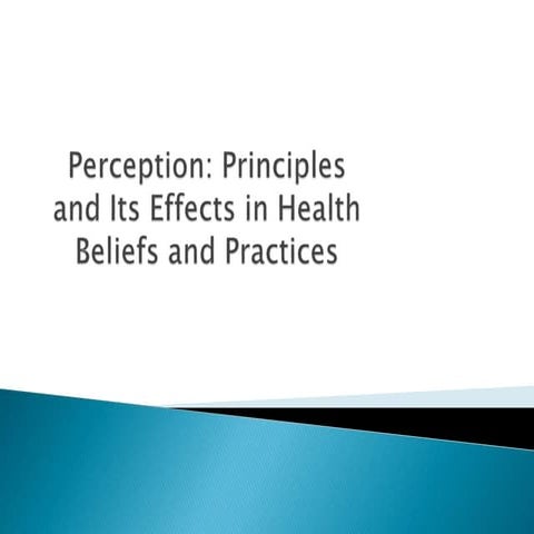 Perception principle and application