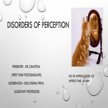 Disorders of perception | PPTX