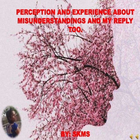 Perception and experience about  misunderstaning in my own words