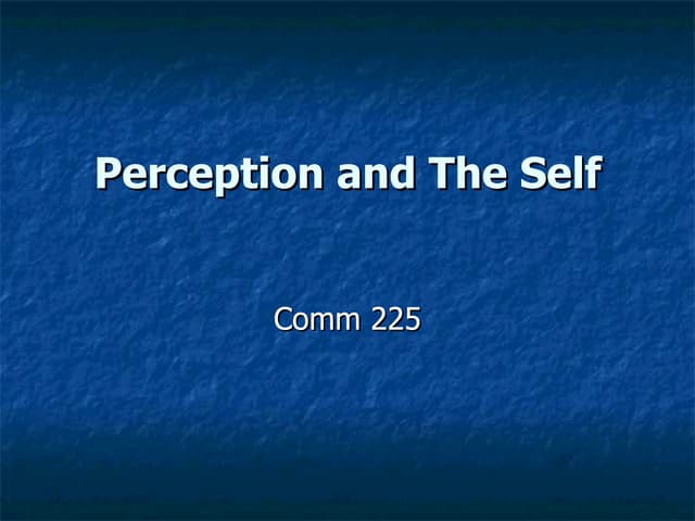 Self perception theory