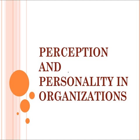 Perception & personality